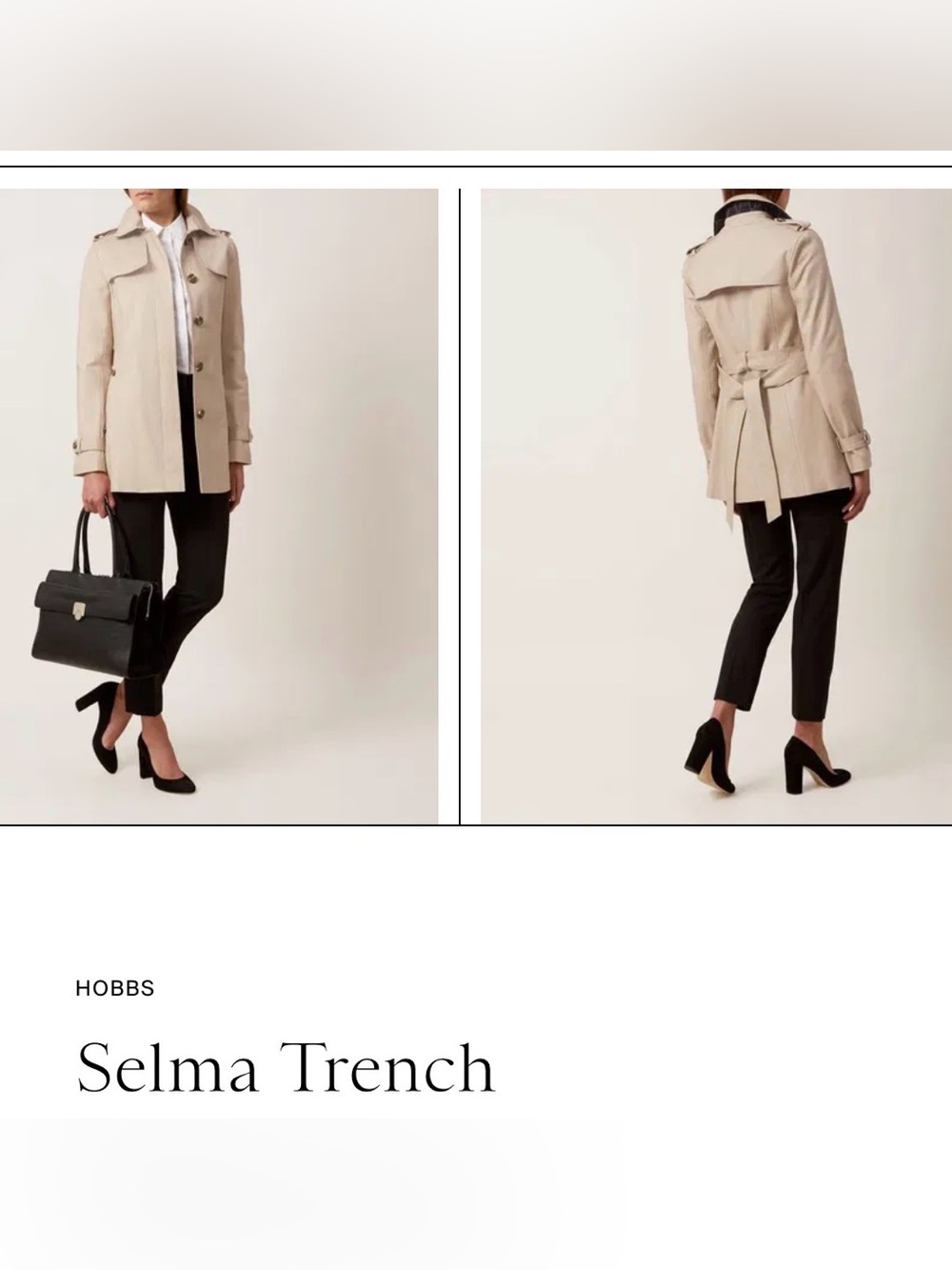 Hobbs London Women's Selma Trench Coat Kate Middleton style